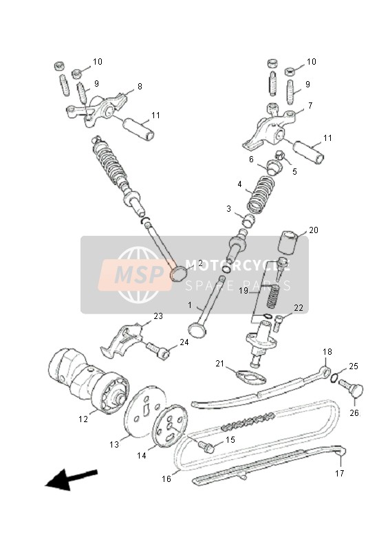 Yamaha YW125 BWS 2010 Valve for a 2010 Yamaha YW125 BWS